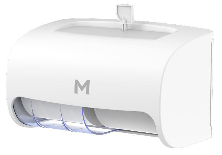 Horizontal Toilet Roll Dispenser - White, 2 Roll Capacity - Matthews
