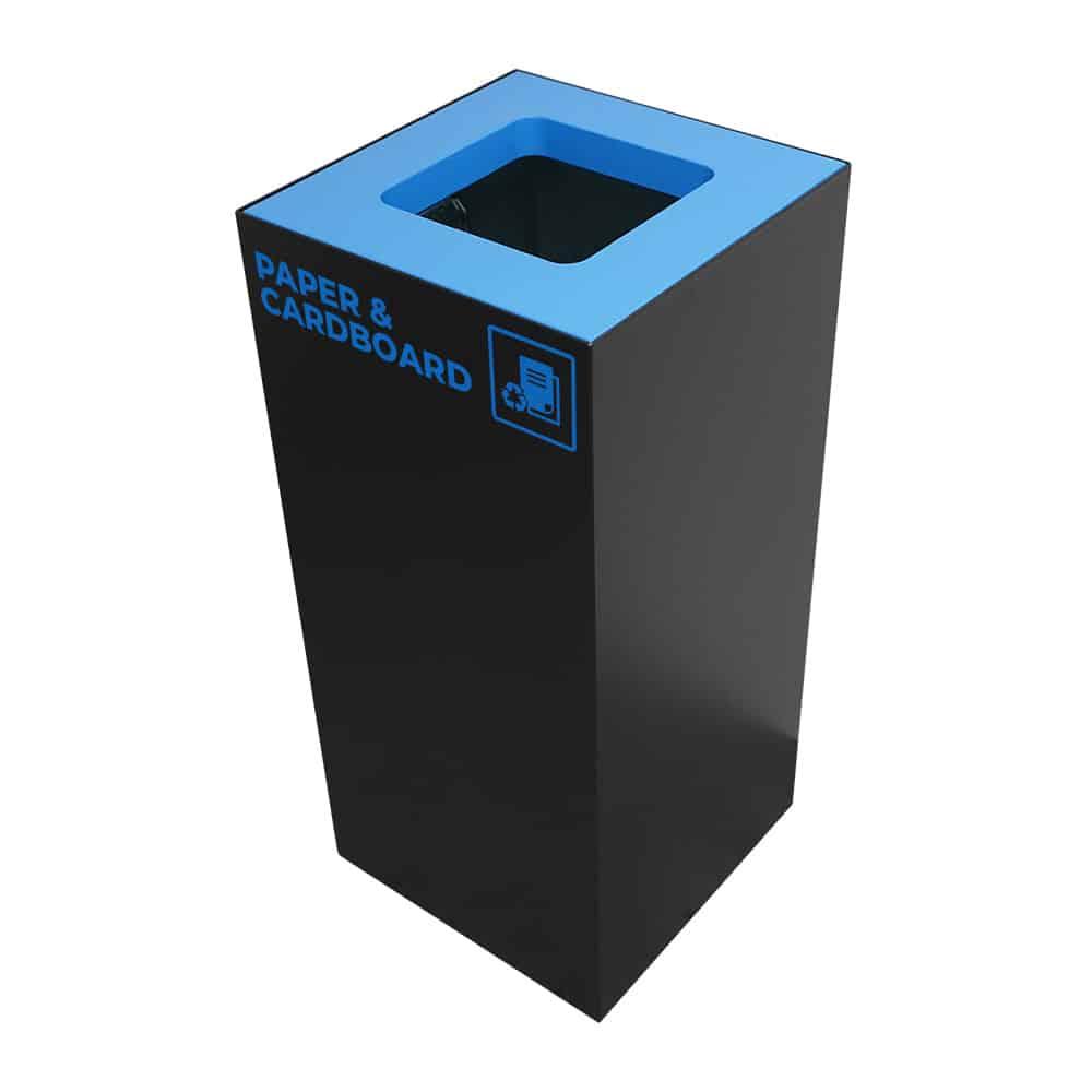 Waste Recycling Station Bin – Blue Lid – Paper & Cardboard Recycling