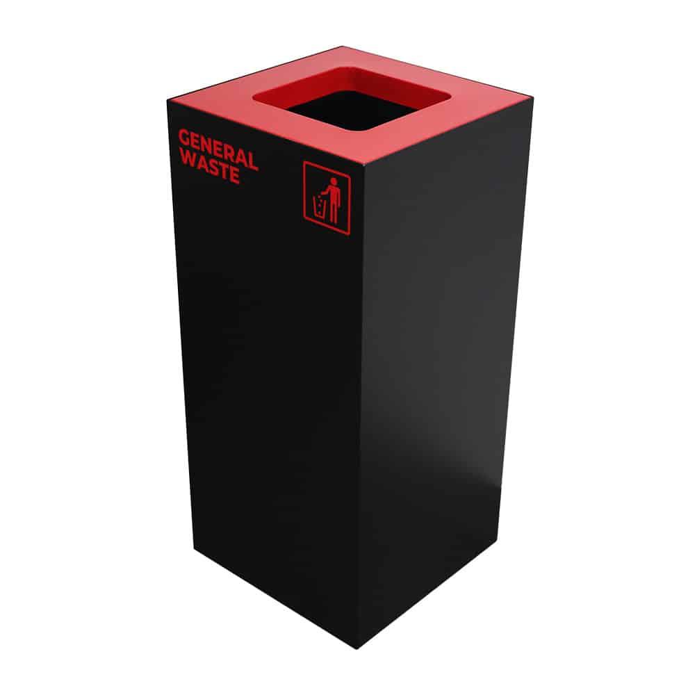 Waste Recycling Station Bin – Red Lid – General Waste