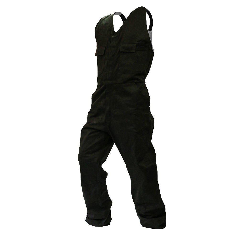 Overall Action Bib, 300Gsm Cotton, Black-Size 3