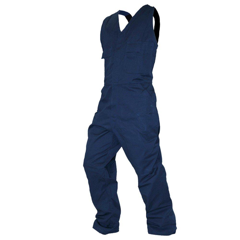 Overall Action Bib, 300Gsm Cotton, Navy-Size 14