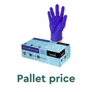 Nitrile Ultra Soft Cobalt Blue P/F Large - Bastion - Pallet 75ctns