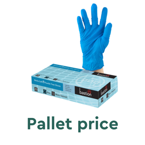 Bastion Nitrile Soft Blue P/F Gloves XX-Large- UniPak - Pallet 60 cartons