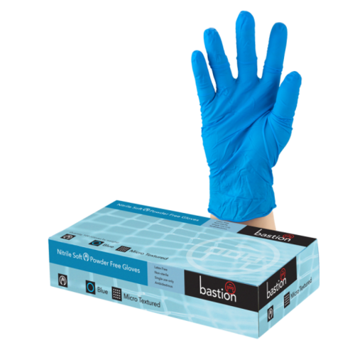 Bastion Nitrile Soft Blue P/F Gloves 2XL - UniPak
