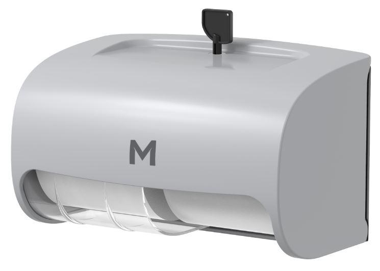 Horizontal Toilet Roll Dispenser - Silver, 2 Roll Capacity - Matthews