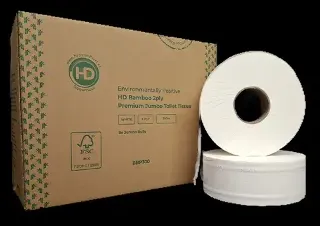 Jumbo Rolls Premium Bamboo 2ply 300m - Bamboo Paper - Hygiene Direct
