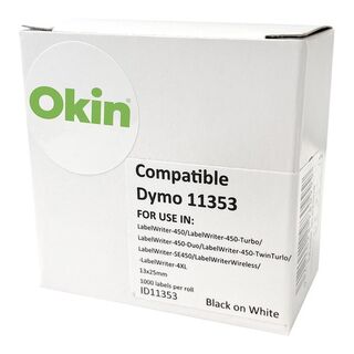 Icon Compatible Dymo LW Labels 25x13mm 1000 Roll