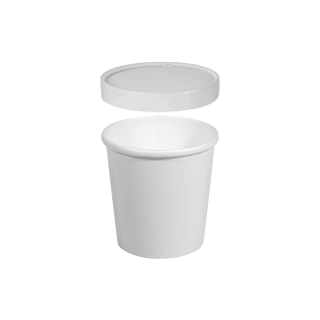 Paper Tub 16oz container & lid combo Aqueous lined - Banquet